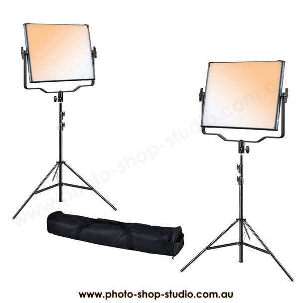 Godox 2x LDX100Bi 120Ws Bi-Color Two LED Panel Light Kit 