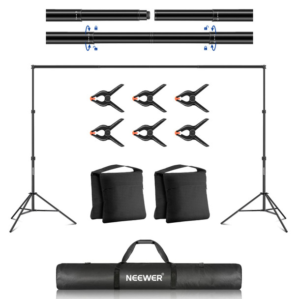 NEEWER NK-ST300 Adjustable Photo Studio Backdrop Support System (3.1m W x 2.1m H)  