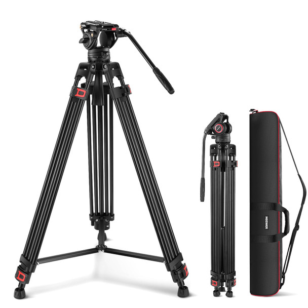 NEEWER TP74 74" Aluminium Pro Video Tripod with Fluid Head