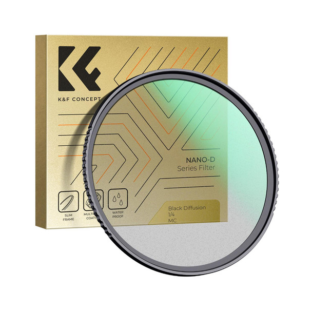 K&F Concept KF01.2147 62mm Black Mist 1/4 Nano-D MC Black Diffusion Filter
