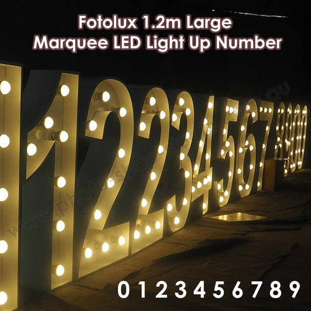 Fotolux 1.2m Large Marquee LED Light Up Number 