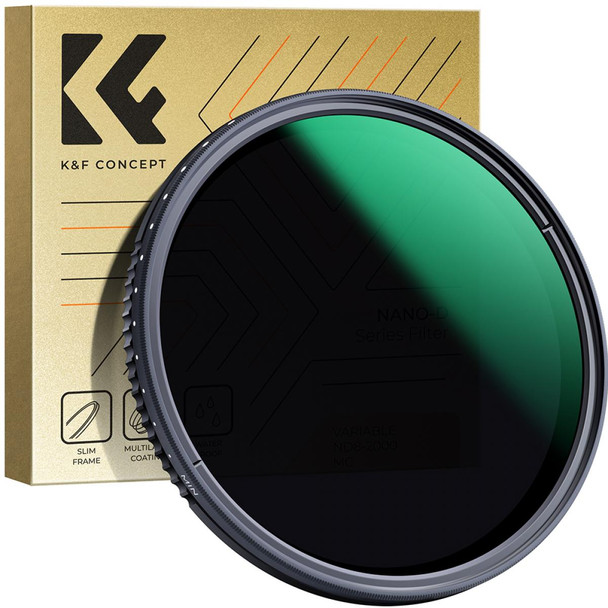 K&F Concept 37mm ND8-ND2000 (3-11stop) Nano-D Variable Neutral Density VND Filter