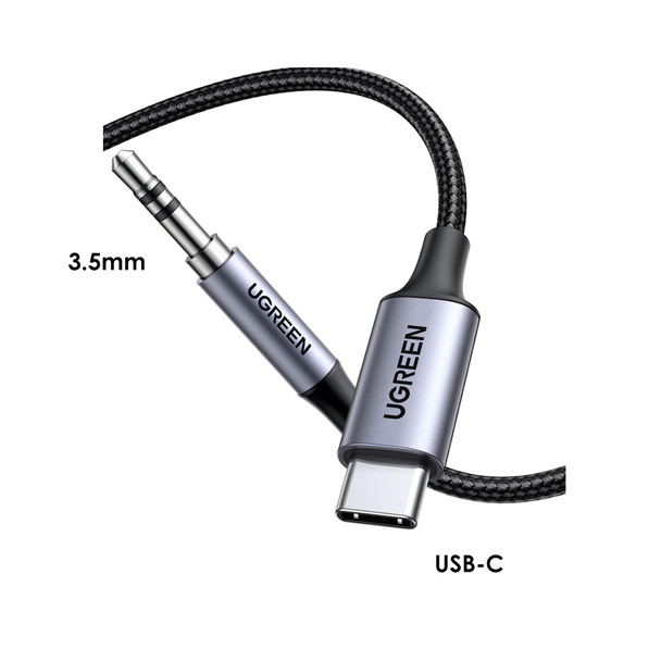 UGREEN 35057 USB-C to 3.5mm Male Aux Audio  Adapter Cable (0.5m)  UGREEN 35057 USB-C to 3.5mm Male Aux Audio  Adapter Cable (0.5m)