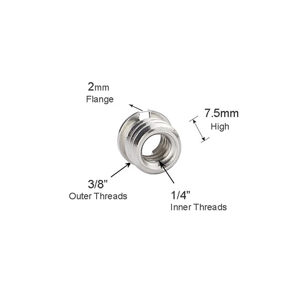 Fotolux TS1438 1/4" to 3/8" Thread Screw Adapter