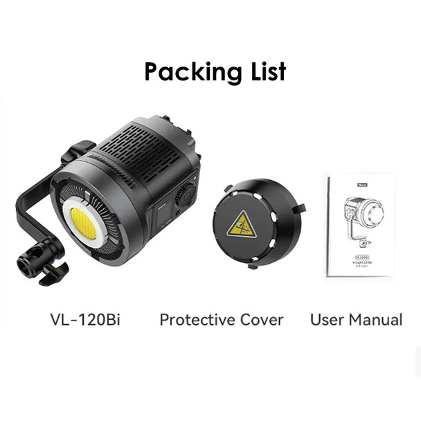 Ulanzi VL-120Bi 120W V-Mount COB Video Light description image 3
