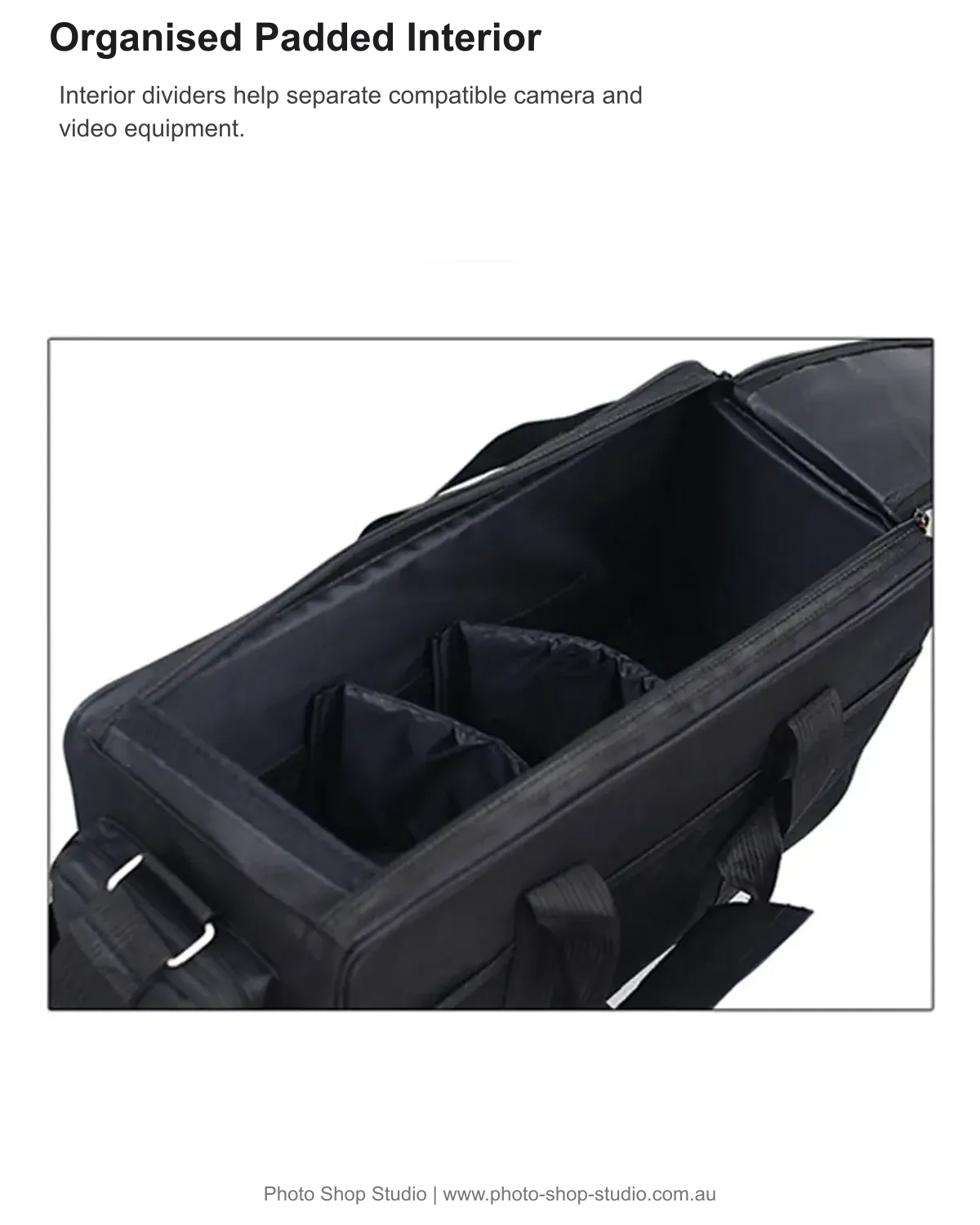 Fotolux large HDV bag organised interior and divider layout