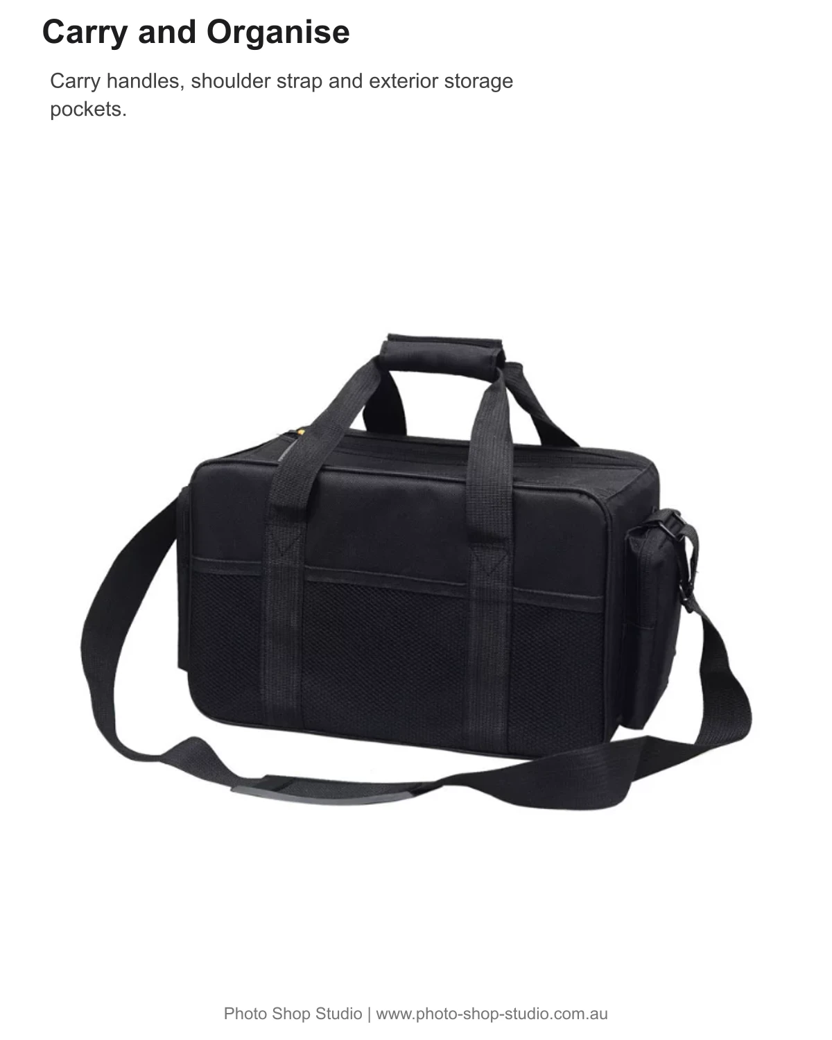 Fotolux small no-logo shoulder bag carrying design and rear pockets