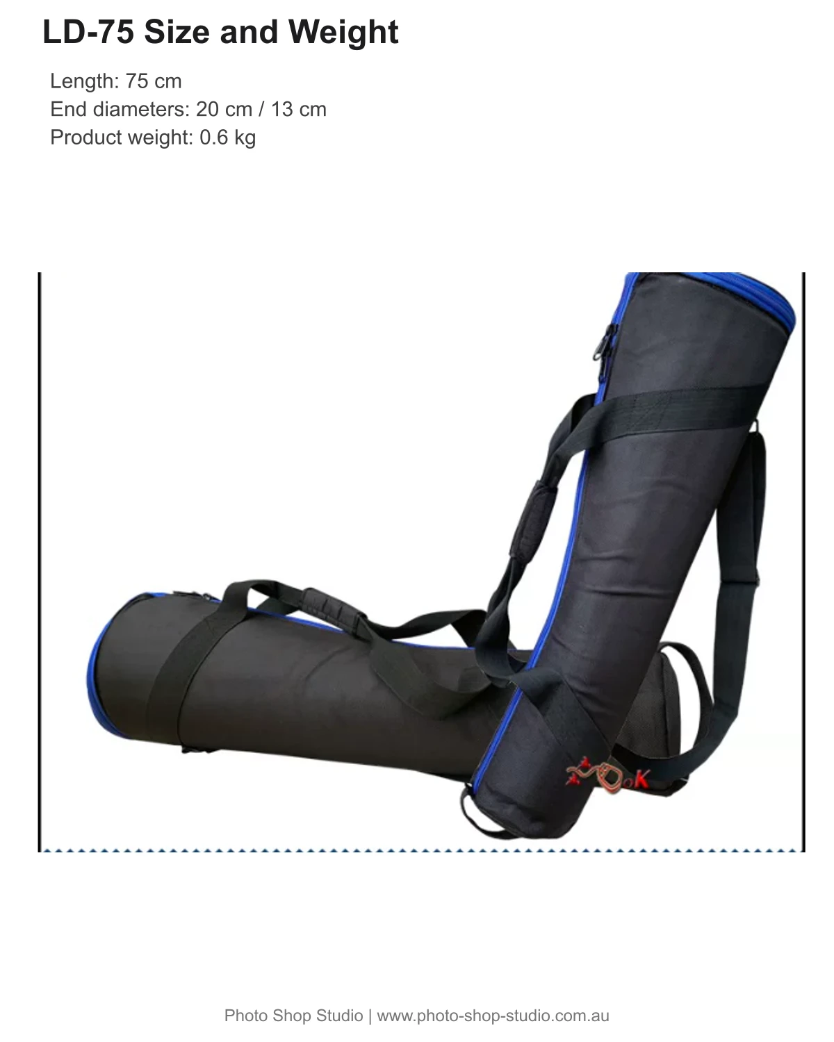 Fotolux LD-75 dimensions and 0.6 kg product weight
