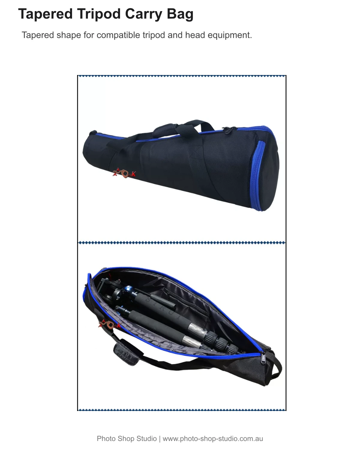 Fotolux LD-95 tapered tripod carry bag storage design