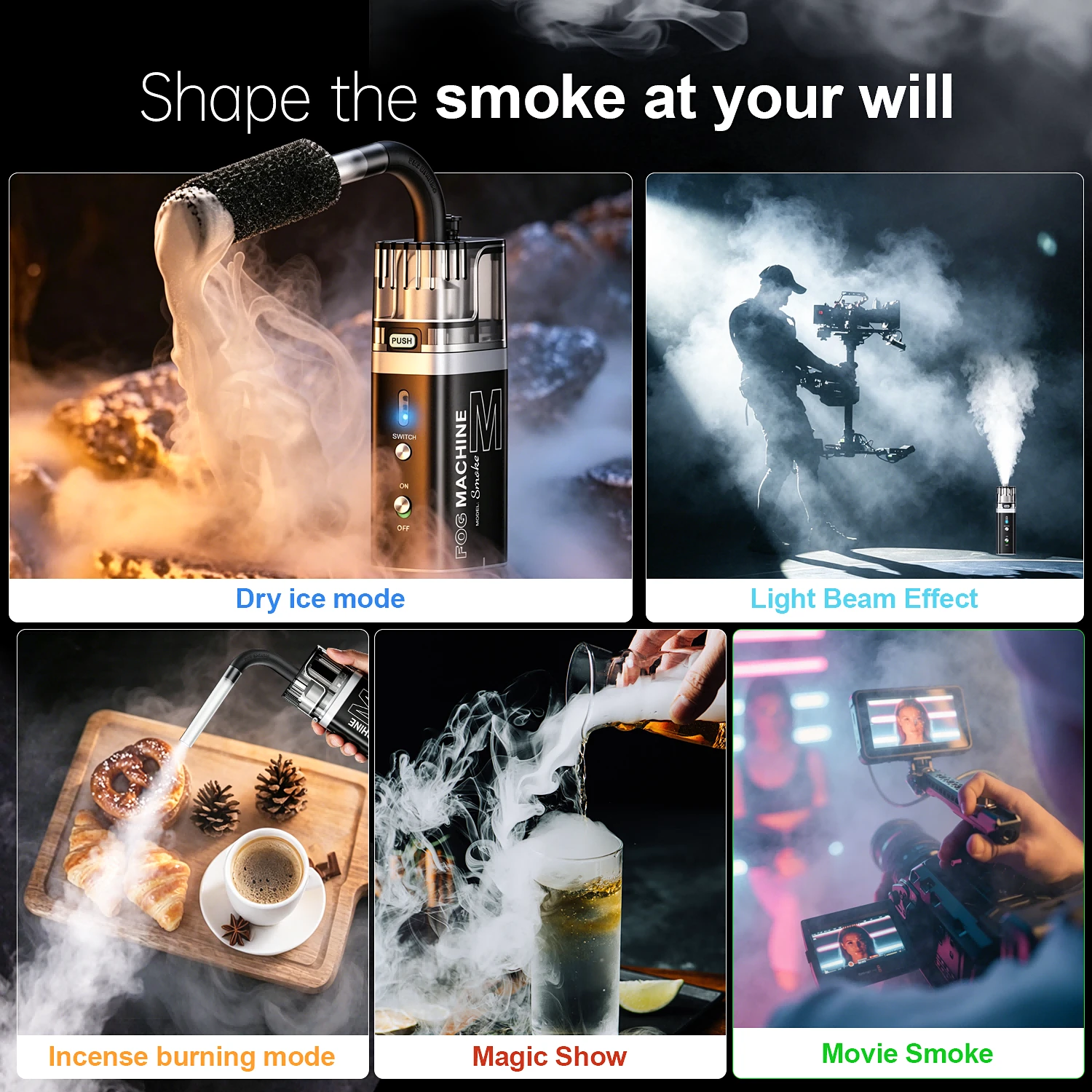 Lensgo Smoke M 30W Portable Fog Machine - detail 5