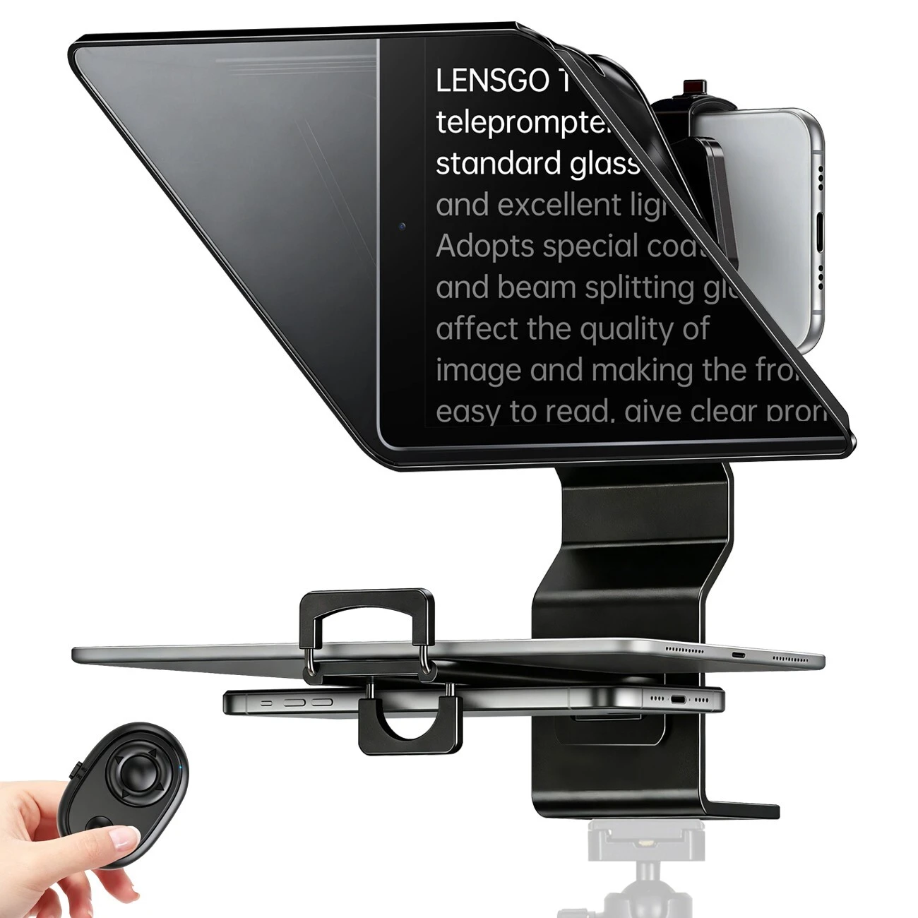 Lensgo TC12P Smartphone and Tablet Teleprompter - detail 1