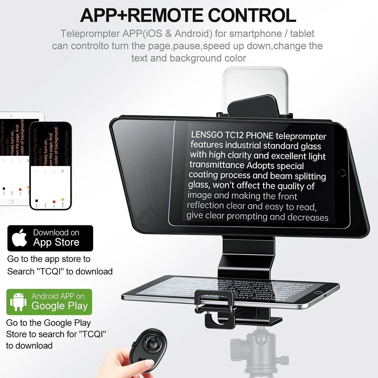 Lensgo TC12P Smartphone and Tablet Teleprompter - detail 6