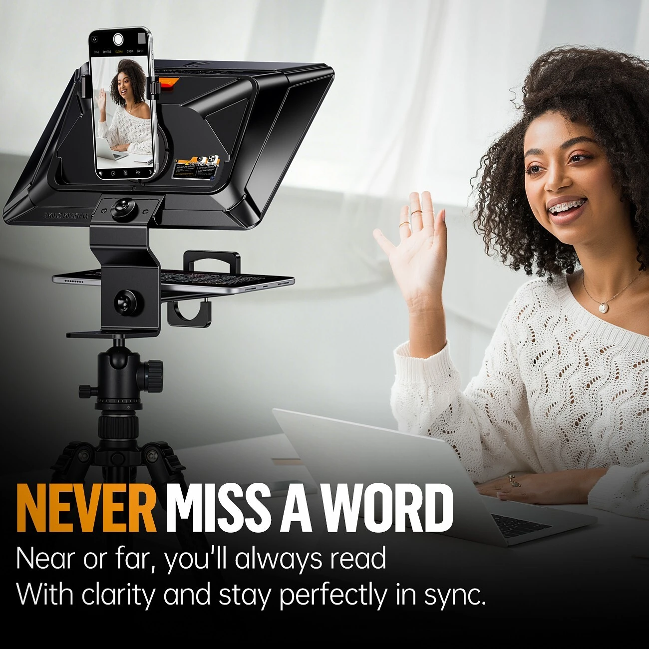 Lensgo TC12P Smartphone and Tablet Teleprompter - detail 8