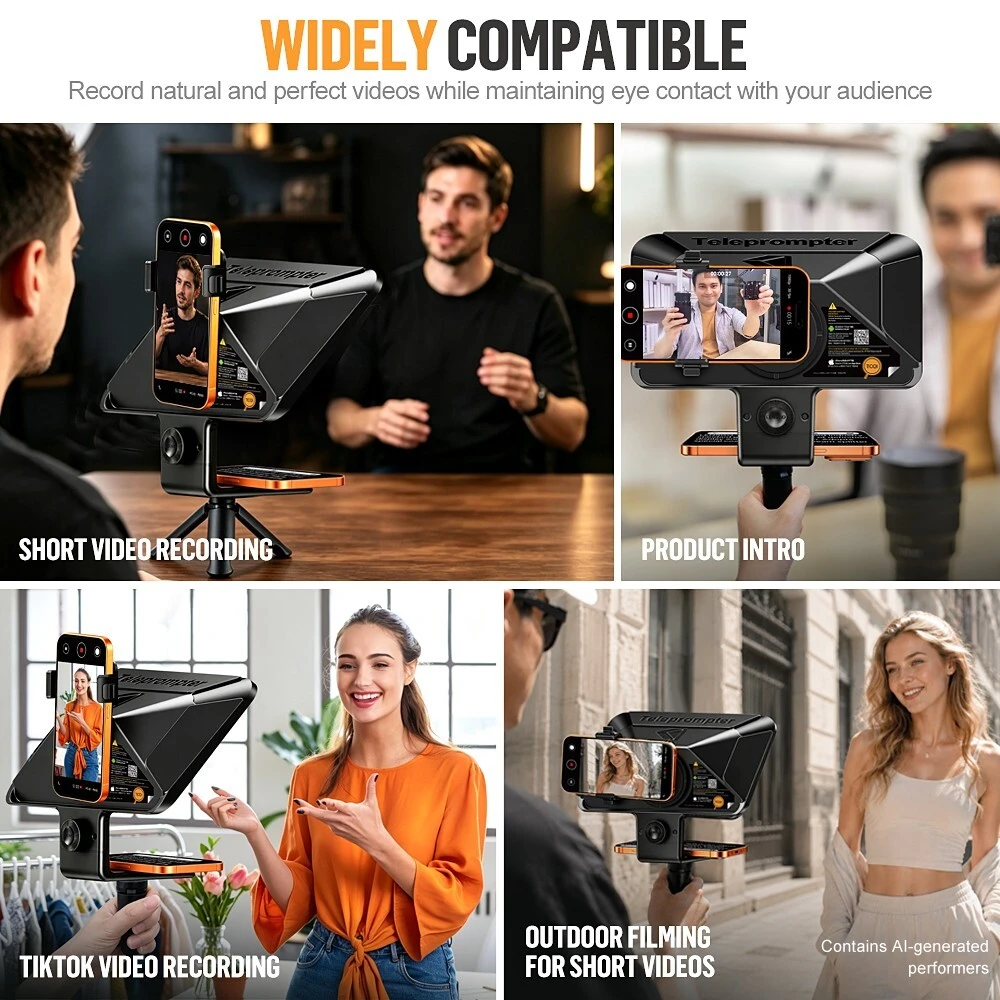 Lensgo TCQI 10P 10-Inch Smartphone Teleprompter - detail 4