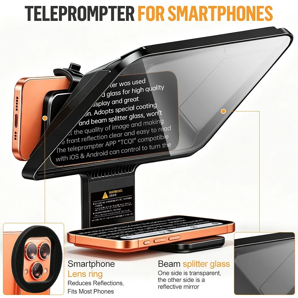 Lensgo TCQI 10P 10-Inch Smartphone Teleprompter - detail 6