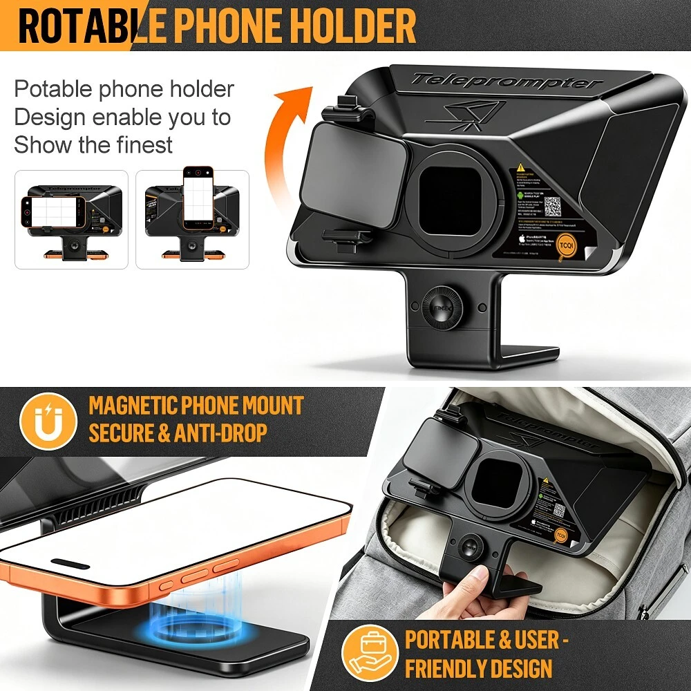 Lensgo TCQI 10P 10-Inch Smartphone Teleprompter - detail 8