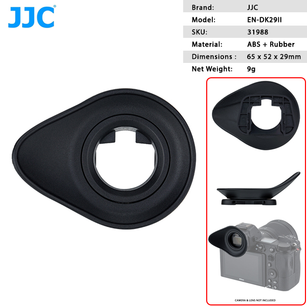 JJC Œilleton Souple En Silicone Pour Nikon Z7II, Z7, Z6III, Z6II, Z6, Z5 – Remplace L'Oculaire DK-29 Officiel