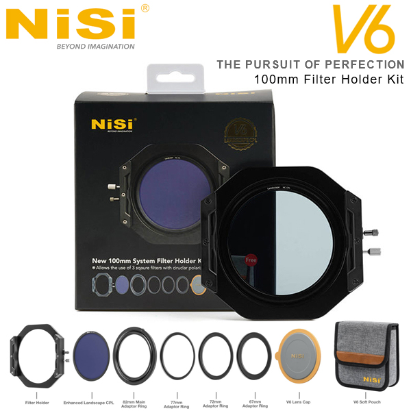 Nisi V6 100mm Filter Holder Kit with Enhanced Landscape CPL , Lens