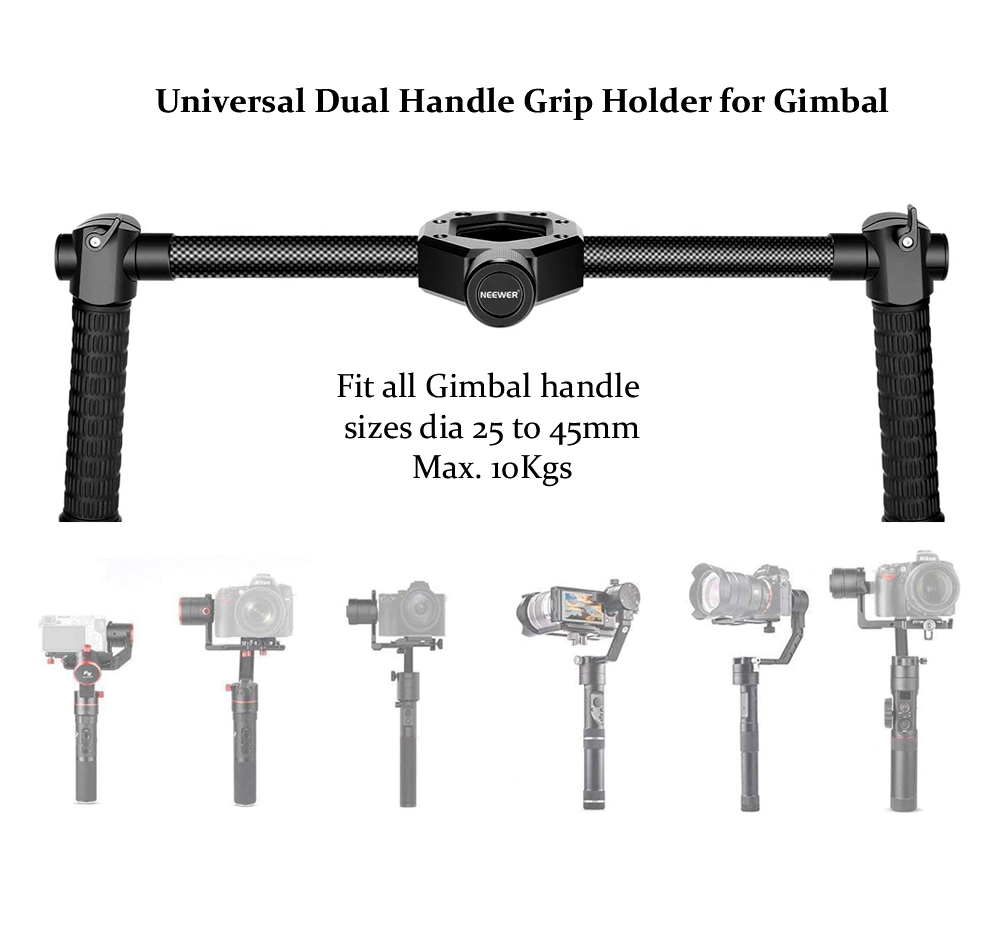 Neewer Universal Dual Handle Grip Holder for DJI/Zhiyun Gimbal