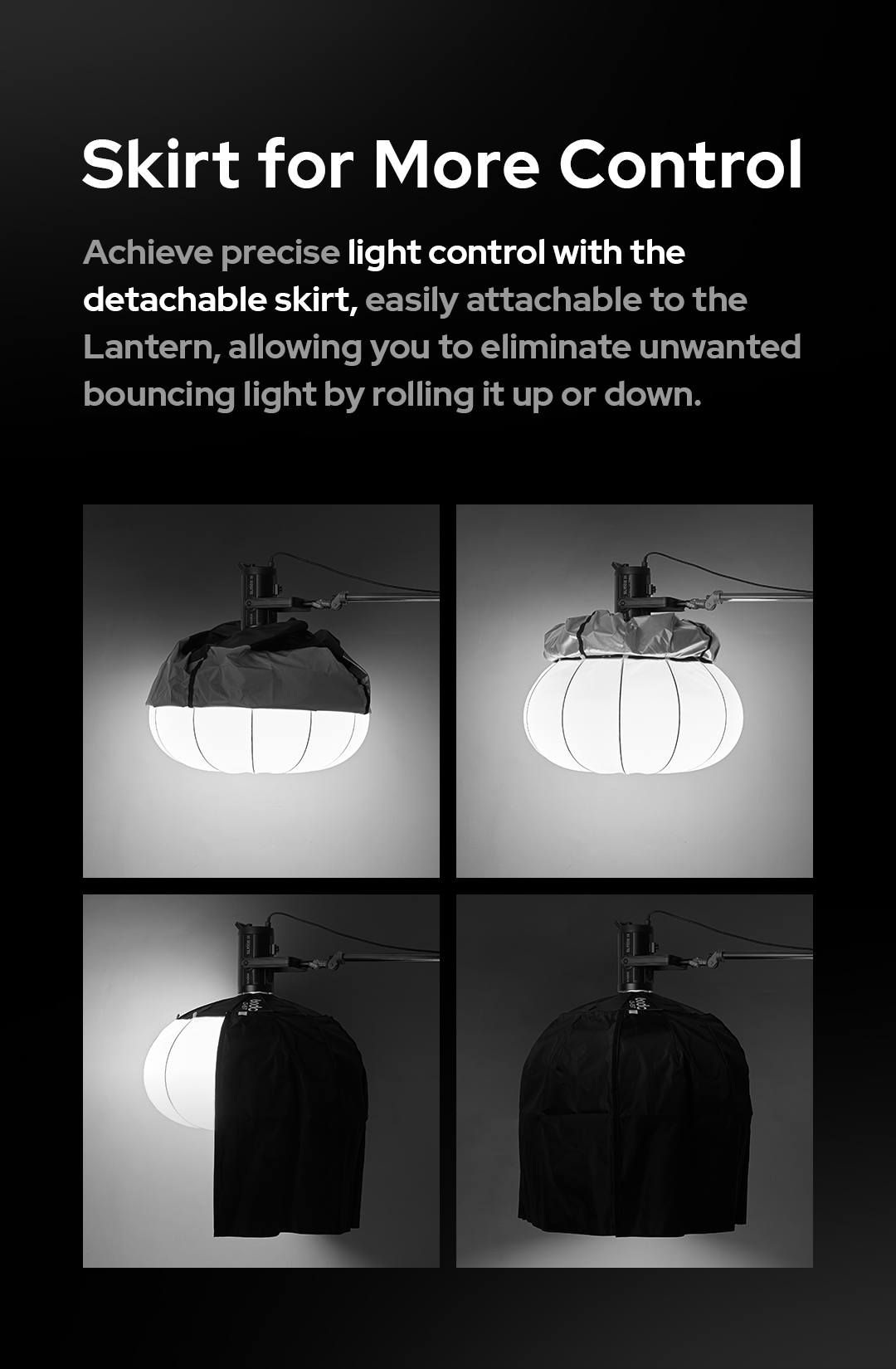 CS-50T Softbox De 50cm Tipo Linterna Para Godox Y Estudios, Luz Suave De 270°, Falda Desmontable, Compatible Bowens