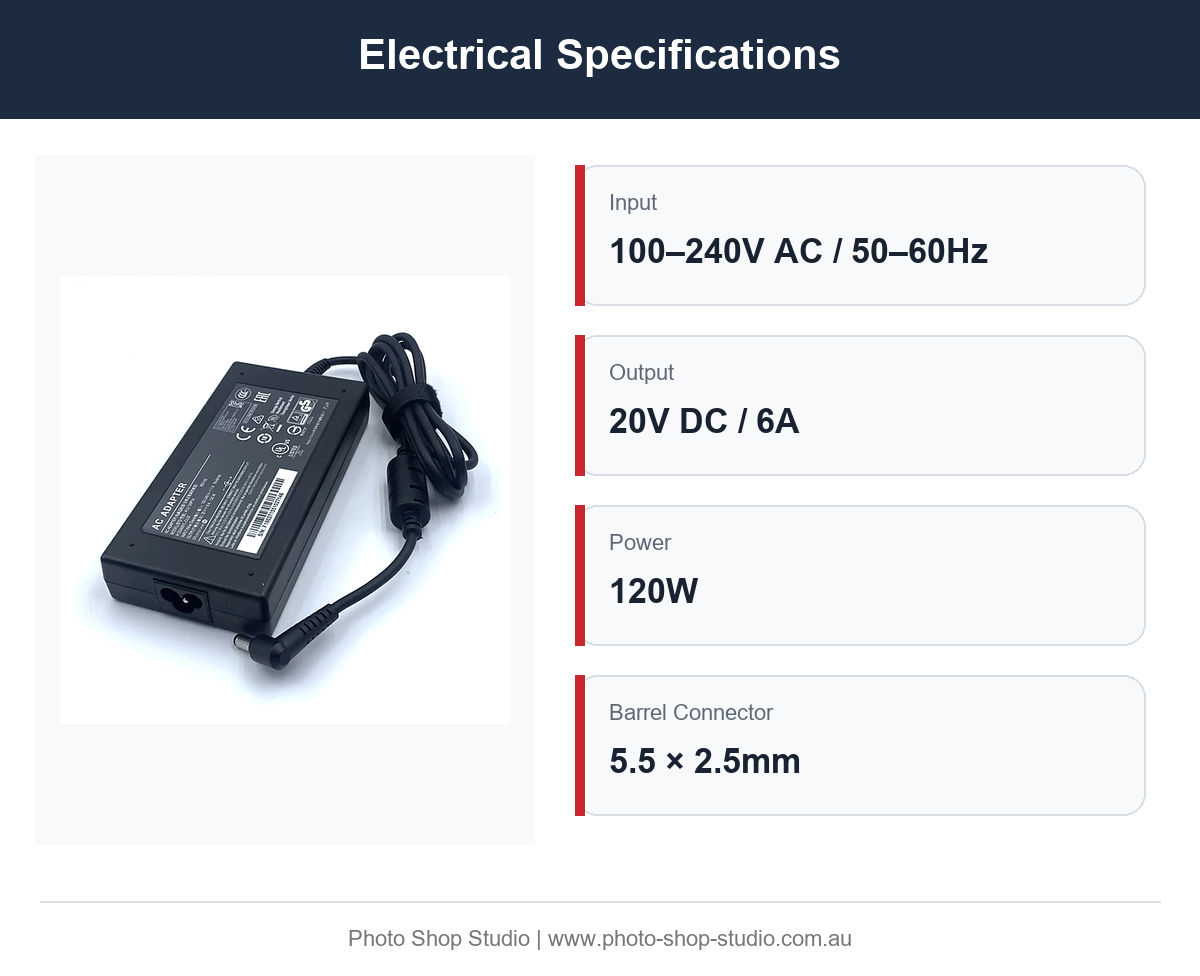 Fotolux FOT20V6A 20V 6A 120W electrical specifications