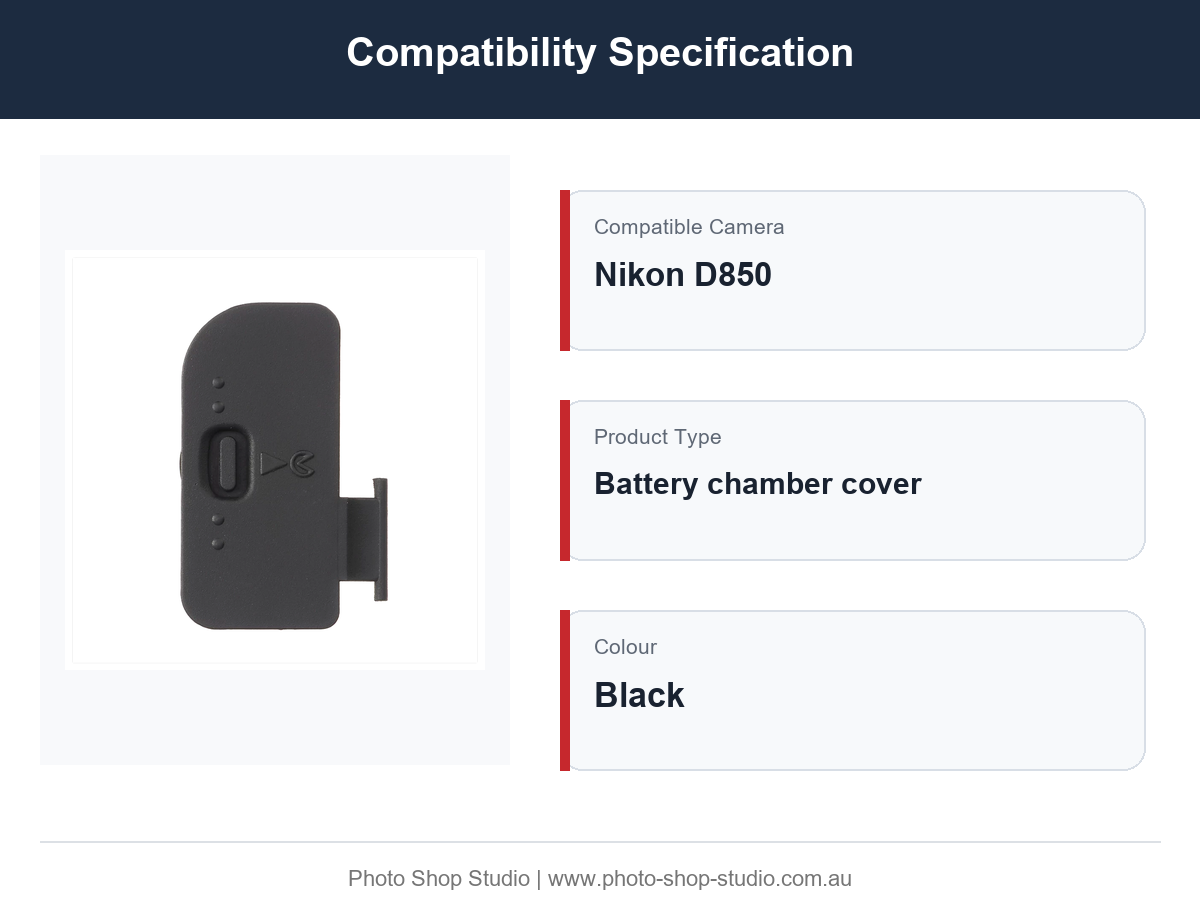 Fotolux Nikon D850 replacement battery chamber cover compatibility