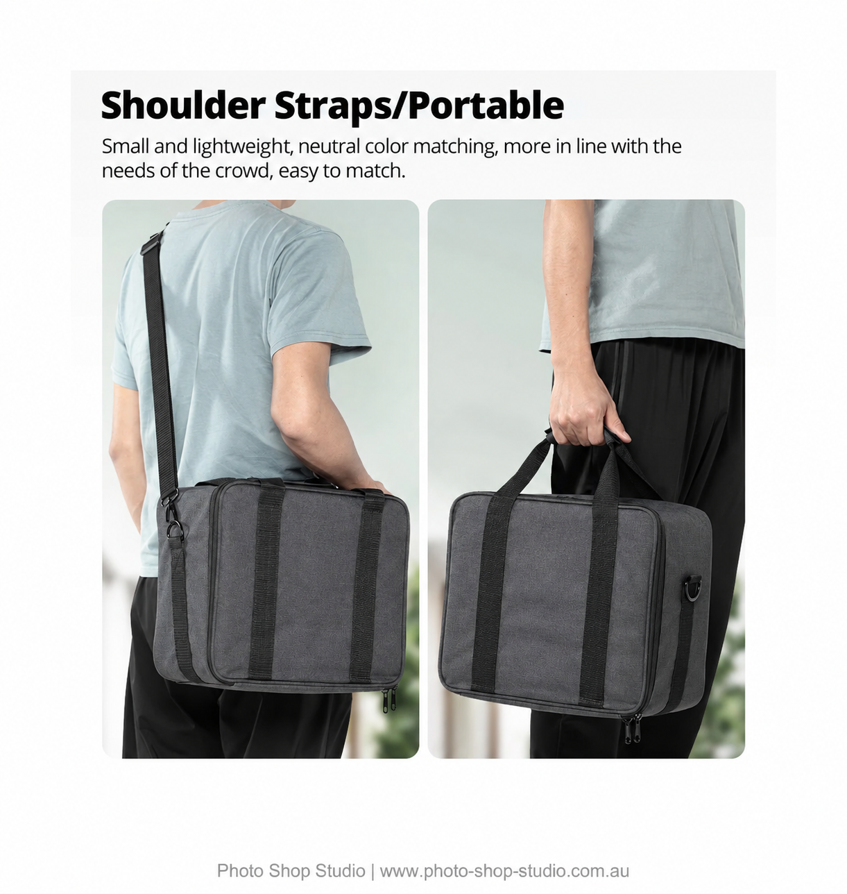Fotolux PB19 Padded Photography Equipment Carry Bag with Adjustable Dividers carrying or application scene
