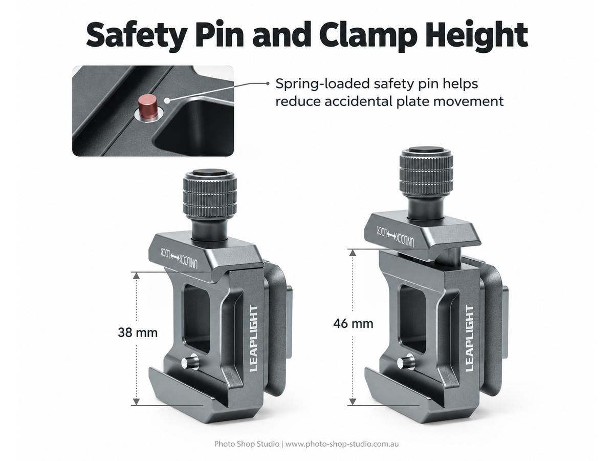 LEAPLIGHT LYF04 four-way Arca-type quick release clamp product details