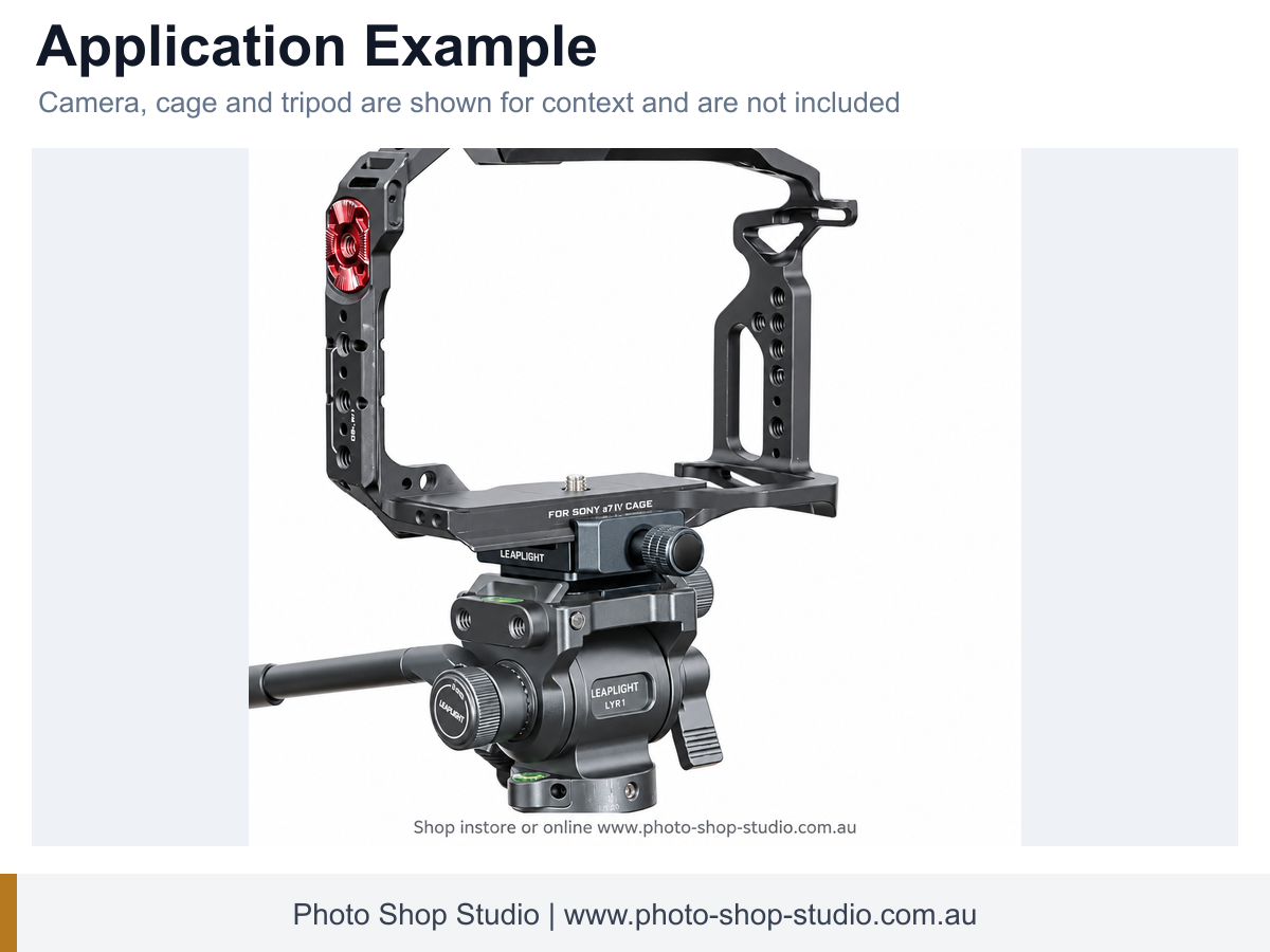 LEAPLIGHT LYF04 four-way Arca-type quick release clamp application example