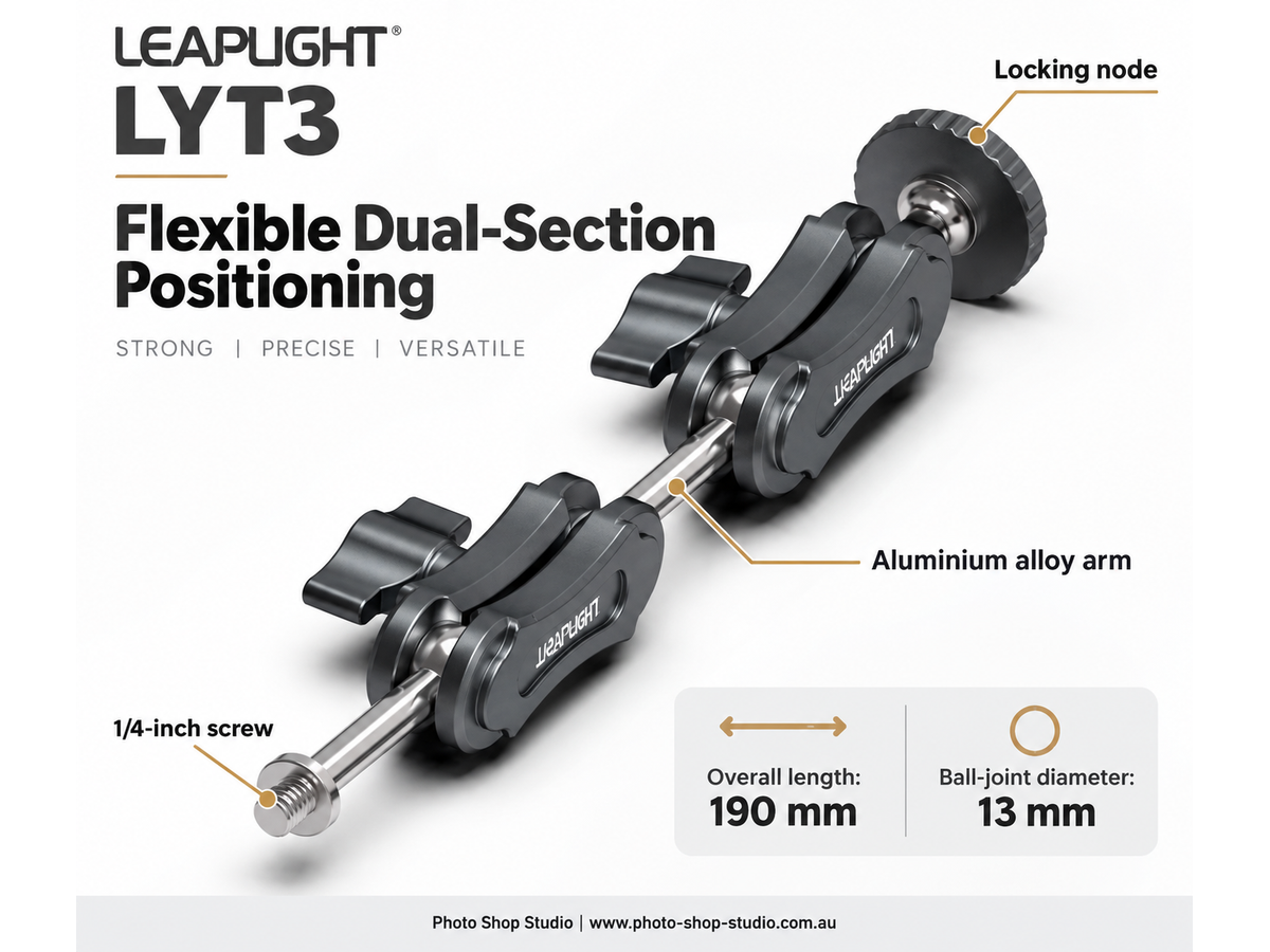 LEAPLIGHT LYT3 Dual-Section Magic Arm with Dual 1/4-inch Screws - product details
