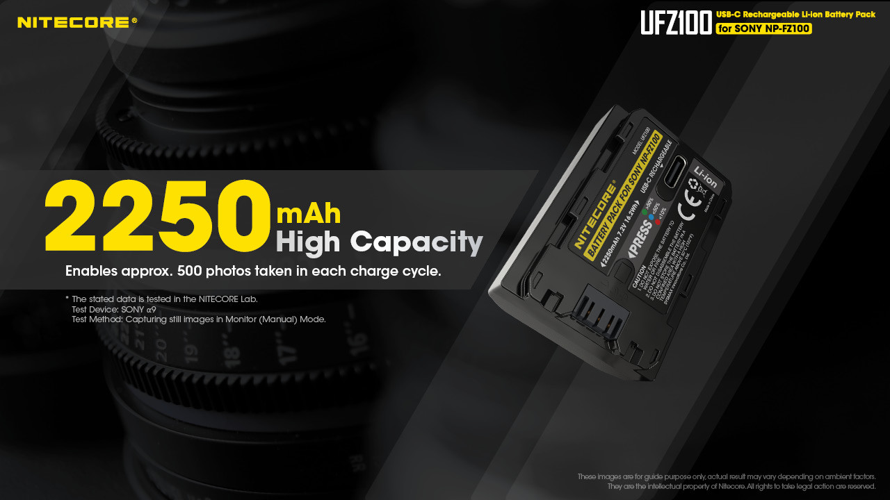 NP-FZ100 Camera Battery with Type C Direct Chargeable Port - K&F Concept