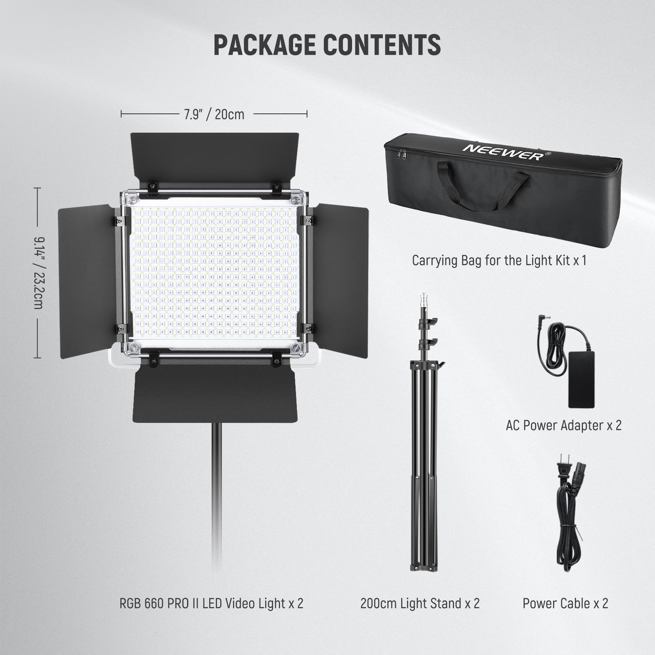 Neewer 530/ 660 PRO RGB Led Video Light with APP Control Softbox