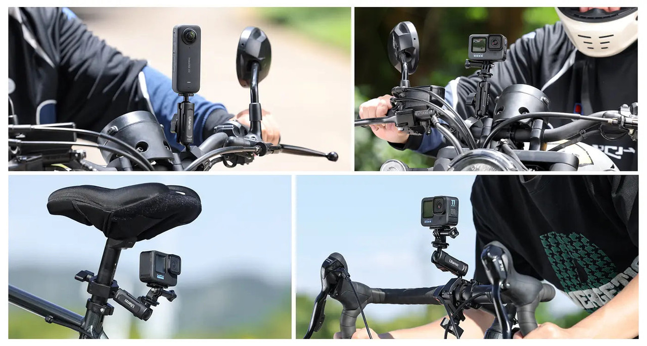 Ulanzi Bike/Motorcycle Handlebar Clamp Mount for GoPro/Insta360 Action Cameras C018GBB1