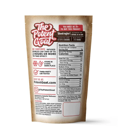 The Potent Goat | Caramels | 10 Count | 150mg THC