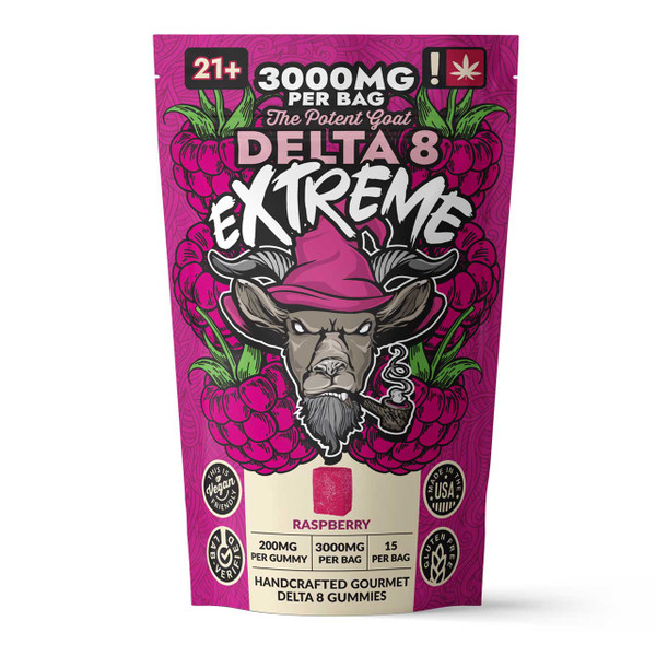 Extreme Raspberry Delta 8 Gummy 15-Pack