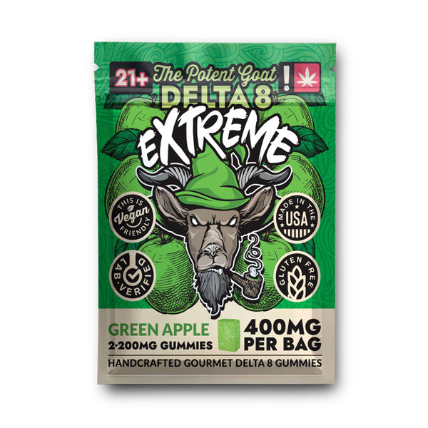 Extreme Green Apple Delta 8 Gummy 2-Pack