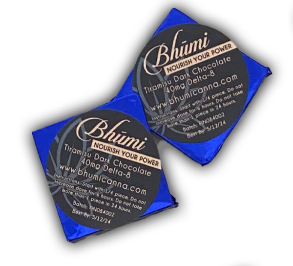 Bhumi Tiramisu Dark Chocolate Mini (40 mg D8) 3 ct