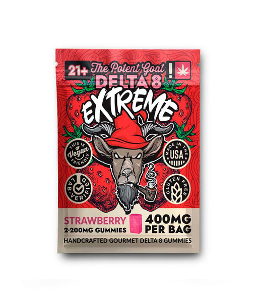 The Potent Goat | Gummies | Delta-8 Extreme | 2pk | Strawberry
