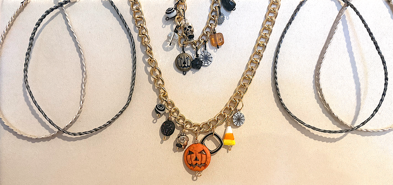 halloween charm necklace