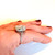 dalmation green jasper ring on finger