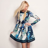 [Sample] Blue Polyester Dress