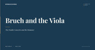 Bruch and the Viola: The Double Concerto and the Romance