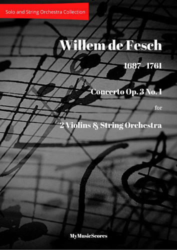 Fesch Concerto Op. 3 No. 1 for 2 Violins and String Orchestra Cover