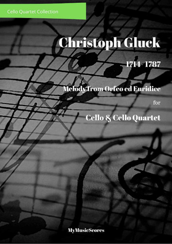 Gluck Melody for Cello and Cello Quartet Cover