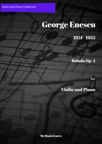 Enescu Balada for Violin and Piano