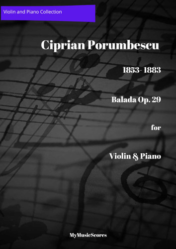 Porumbescu Balada Op. 29 for Violin and Piano
