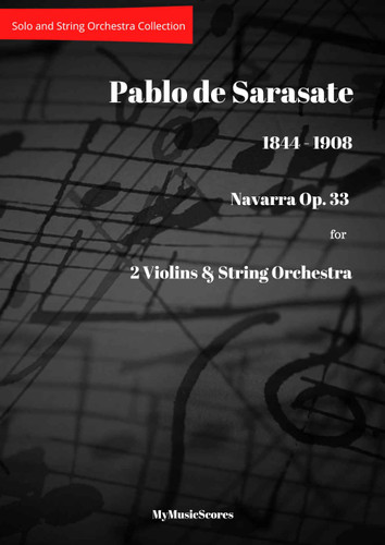 Sarasate Navarra Op. 33 for 2 Violins and String Orchestra