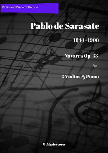 Sarasate Navarra Op. 33 for 2 Violins and Piano