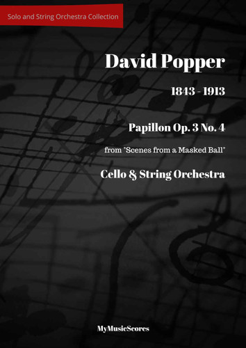 Popper Papillon Op. 3 No. 4 for Cello and String Orchestra