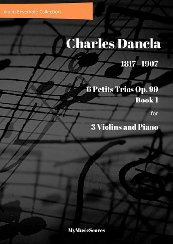 Dancla 6 Petits Trios Op. 99 for 3 Violins and Piano - Book 1. Cover preview